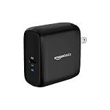 Amazon Basics 65W One-Port GaN USB-C Wall Charger with Power Delivery PD 3.0, Foldable Plug, Portable, Fast Charging for Laptops, Tablets & Phones, Non-PPS, Black