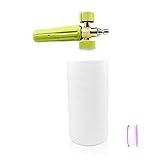 Foam Cannon 1 L Bottle Car Wash Snow Foam Lance with 1/4" Quick Connector Pressure Power Jet Washer Quick Release Adjustable Nozzle
