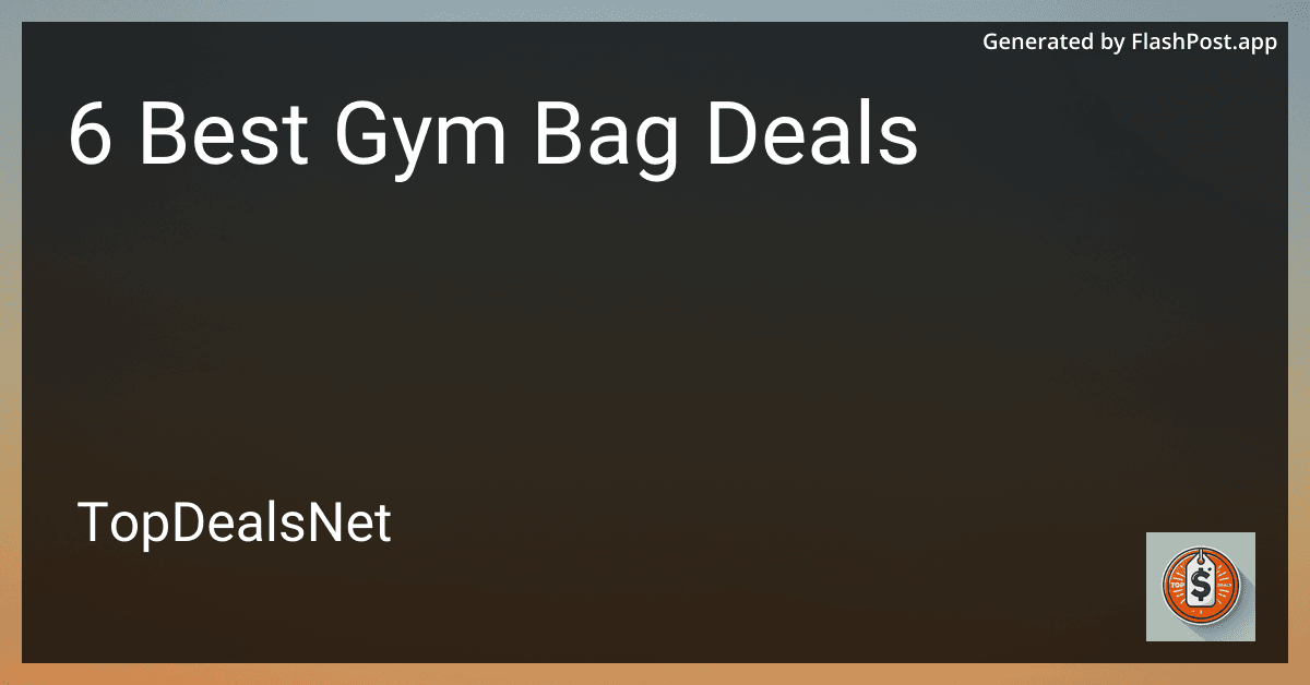 6 Best Gym Bag Deals in 2025 image