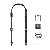 PGYTECH 1.8" Wide Camera Shoulder Strap with Quick Release Plate Wide Camera Neck Straps Long for Photographers Adjustable for DSLR SLR (Night Black)
