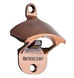 MAGCAP Outdoor Bottle Opener Wall Mounted - Style Magnetic Beer Bottle Opener that Catches Caps - Easy to Install and Incredibly Convenient