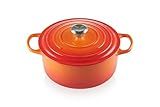 Le Creuset Enameled Cast Iron Signature Round Dutch Oven, 5.5 qt., Flame