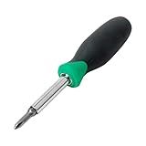 Amazon Basics 6-in-1 Multi-Bit Screwdriver and Nut Driver Tool with Cushion Grip Handle, Slotted and Phillips Bits, Multicolor
