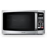 TOSHIBA ML-EM09PA(SS) Small Microwave Oven with 6 Auto Menus, Mute Function, LED Lighting, Countertop Microwave Perfect for Apartments, 0.9 Cu Ft, 10.6 Inch Removable Turntable, 900W, Stainless Steel