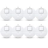 EVA LOGIK Modern Ultra-Thin Window Alarm with Loud 120dB Sound and Vibration Sensors Compatible with Virtually Any Window, Glass Break Alarm Perfect for Home, Office, Dorm Room- 8 Pack