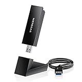 NETGEAR Nighthawk WiFi 6E USB 3.0 Adapter (A8000) - AXE3000 Tri-Band Wireless Gigabit Speed (Up to 3Gbps) - New 6GHz Band – Works with Any WiFi 6 or 6E Router Or Mesh System - for Windows PC