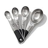 OXO Good Grips 4 Piece Stainless Steel Measuring Spoons with Magnetic Snaps