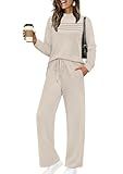 Spring Outfits for Women 2026 Lounge Sets Long Sleeve Loungewear Sweatsuits 2 Piece Summer Fall Fashion 2025 Matching Sets Women's Clothing Two Piece Set Trendy Business Casual Outfit Pajamas Cruise L
