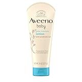 Aveeno Baby Daily Moisture Body Lotion for Sensitive Skin, Hypoallergenic Moisturizing Baby Lotion with Nourishing Oatmeal to Deeply Moisturize Baby's Skin, Fragrance-Free, 8 fl. oz