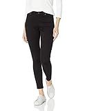 Amazon Essentials Women's Mid-Rise Stretchy Skinny Jeans, Black, 8