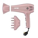 Conair Hair Dryer with Diffuser & Concentrator, 1875W, Matte Light Pink
