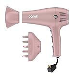 Conair Hair Dryer with Diffuser & Concentrator, 1875W, Matte Light Pink