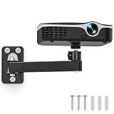 BAISHUN Projector Stand, Wall and Mini Ceiling Mount with 1/4-Inch Thread, 360-degree Rotation, Adjustable Tilt & Swivel, Foldable, Easy Setup Compatible with Most Projectors for Office, Home