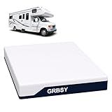 Grbsy Firm Mattress Short Queen Size, 12 Inch Cooling Gel Memory Foam RV Mattress, Back Pain Relief, Cooling Ice Silk Cover, CertiPUR-US Certified