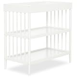 Dream On Me Clover Changing Table with Rounded Spindles in White