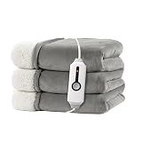 RALYSUN Electric Heated Blanket Full Size 72"x84" – Light Gray