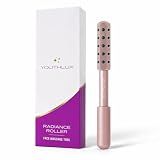 YOUTHLUX Radiance Roller – Germanium Stone Facial Massage Tool/Wand Face Roller for Lifting, Sculpting, De-Puffing, Glow Boost, Energizing & Cooling Effect (Rose Gold)
