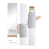 Color Changing Foundation Stick, 2-in-1 with Brush, Hydrating Dewy Finish