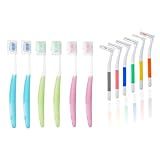 Maoerdental 6PCS U-Shaped Orthodontic Toothbrush and 6PCS Interdental Brush,Soft Bristles Braces Toothbrush for Adults