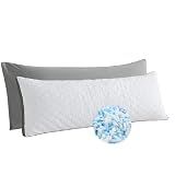 WhatsBedding Memory Foam Body Pillow with Cover, Long Bed Pillow for Adults