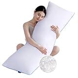 YZ HOME Memory Foam Body Pillow Insert - Full Body Pillow for Adults - Soft Large Long Bed Pillow for Side Sleeper (White, 20 Inchx54 Inch)