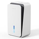 1000 sq.ft Dehumidifier for Home, Dehumidifiers for Basement, Bathroom, Bedroom with Auto Shut Off and Drain Hose, Built-in Aromatherapy Diffuser, 7 Colors LED Light, Quiet Sleep Mode(CS08-Cream)
