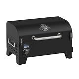 Pit Boss 150 Wood Pellet Grill & Smoker with Flame Broiler 256-Sq. In. Cooking Space, 180°F to 500°F Temperature Range, 7 lb. Pellet Hopper, for Tailgating, Camping, or Travel, Black