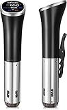 Sous Vide, Wancle Sous Vide Cooker 1100W IPX7 Waterproof Thermal Immersion Circulator With Reservation Function, Easy to store