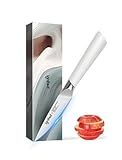 IGNITED CUTLERY 3.5 Inch Paring Knife – German Stainless Steel, Ergonomic Ivory White Handle, Minimalist Small Kitchen Knife for Peeling & Cutting, Ideal Gift for Chefs, Cooks