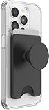 PopSockets Phone Wallet with Expanding Kickstand, Phone Card Holder - Black