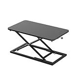 Decoholic Single 24 inch Scissors Lift Keyboard and Mouse Riser, Height Adjustable Standing Desk Converter for Ergonomic Sit Stand Workstations，suitable to hold large/small items (24inch, Black)
