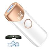 Ubroo Laser Hair Removal,IPL Hair Removal Device with 5℃ Ice Cooling,At-Home Painless Laser Hair Removal for Women & Men,Body Legs Armpits Use (Gold)