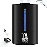 6L Humidifiers for Bedroom Large Room Home, Cool and Warm Humidifier for Plants Mist Top Fill Desk Humidifier Essential Oil Diffuser, Quiet Humidifiers with Adjustable Mist,360°Nozzle-Midnight Black