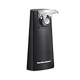 Hamilton Beach Extra-Tall Electric Automatic Can Opener with Easy-Clean Detachable Cutting Lever, Cord Storage, Knife Sharpener, Black (76702)