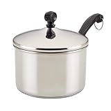 Farberware Classic Series Stainless Steel Sauce Pan with Lid, 2 Qt, Silver