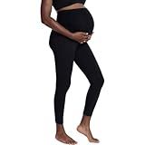 Motherhood Maternity Women's Maternity Essential Stretch Full Length Secret Fit Belly Leggings, Black, Small