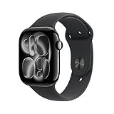 Apple Watch Series 11 [GPS 46mm] Smartwatch with Jet Black Aluminum Case with Black Sport Band - M/L. Sleep Score, Fitness Tracker, Health Monitoring, Always-On Display, Water Resistant