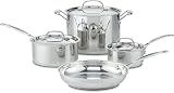 Cuisinart Chef's Classic Stainless Steel Pots and Pans Set, 7 pc, 77-7P1