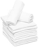 RUVANTI 6 Pack Birdseye Flat-Fold Cloth Diapers for Babies, 100% Cotton Extra Large Reusable Diapers 24x24 Inches, Baby Burp Cloths