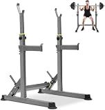 K KiNGKANG Squat Rack, 600lbs Adjustable Barbell Rack for Home Gym
