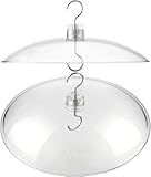 iBorn Baffles for Bird Feeders, 13” Bird Feeder Cover for Rain Guard, Birds Feeders Rain Guard, Full Protection for Feeders for Outdoors, Chew-Proof Polycarbonate, Pack of 2, Transparent