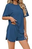 Ekouaer Pajama Set for Women Bamboo Viscose Pjs Set Ultra Soft Sleepwear