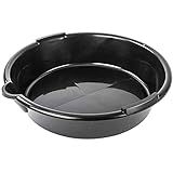 JEGS Drain Pan | 7 Quart Capacity | 13.5” x 11” x 4” | Black | Plastic | For Oil, Transmission & Differential Fluid, And Coolant Collection As Well As Other Uses