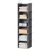 YOUDENOVA Hanging Closet Organizer and Storage, 6-Shelf, Grey