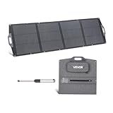 VEVOR 200W Foldable Solar Panel, 24% High-Efficiency Portable Monocrystalline Solar Panel Charger with MC4 Output, USB-A, Type-C & DC Ports, IP67 Waterproof for Power Stations, Camping, Hiking Trips