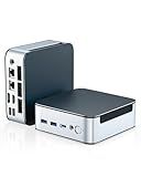 Getorli Mini PC, AMD Ryzen 5300U (Up to 3.8GHz | Beats 3500U/N150), 16GB DDR4 & 512GB SSD, Dual 2.5G LAN, WiFi 6, Triple Display Support, Mini Desktop Computer for Home Office/Light Gaming/Business