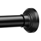 ENJOYBASICS 1" Black Shower Curtain Rod, 30-76" Adjustable, Secure Tension