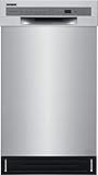 FRIGIDAIRE 18 in. ADA Compact Front Control Dishwasher in Stainless Steel with Dual Spray Arms, 52 dBA, includes room-of-choice delivery