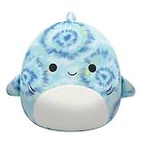 Squishmallows Original 8-Inch Luther Blue Tie-Dye Tiger Shark - Official Jazwares Plush