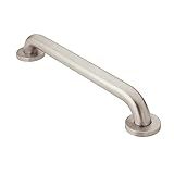 Moen Home Care Bathroom Safety 18 Inch Stainless Steel Handicap Grab Bar for Bathtub and Shower, Elderly Assistance Product with Concealed Screws, Polished Brass, R8918